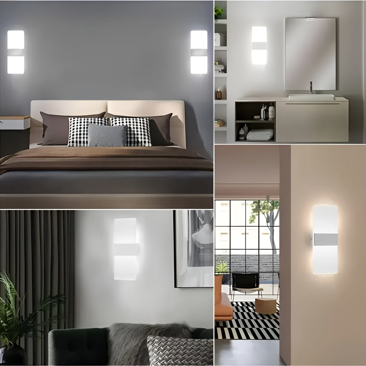 LED-nattlampor med rörelsesensor 2-pack - USB-laddning | Magnetisk montering för sovrum, hall och trappa Carvallo