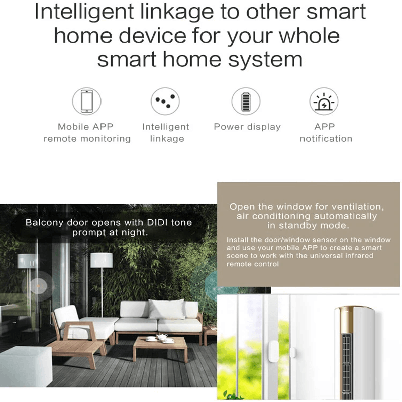 Smart Dörrsensor med WiFi och Bluetooth-Smarta Hem Dörrsensor-BB-Hemnix
