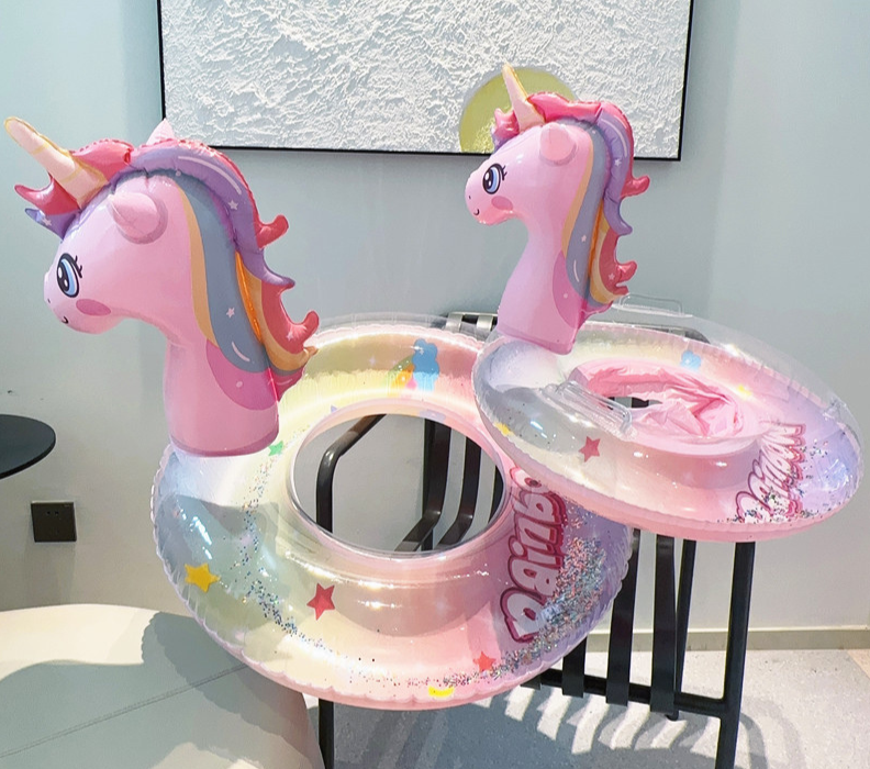 Uppblåsbar Glitter Unicorn Simring-Hemnix-Hemnix