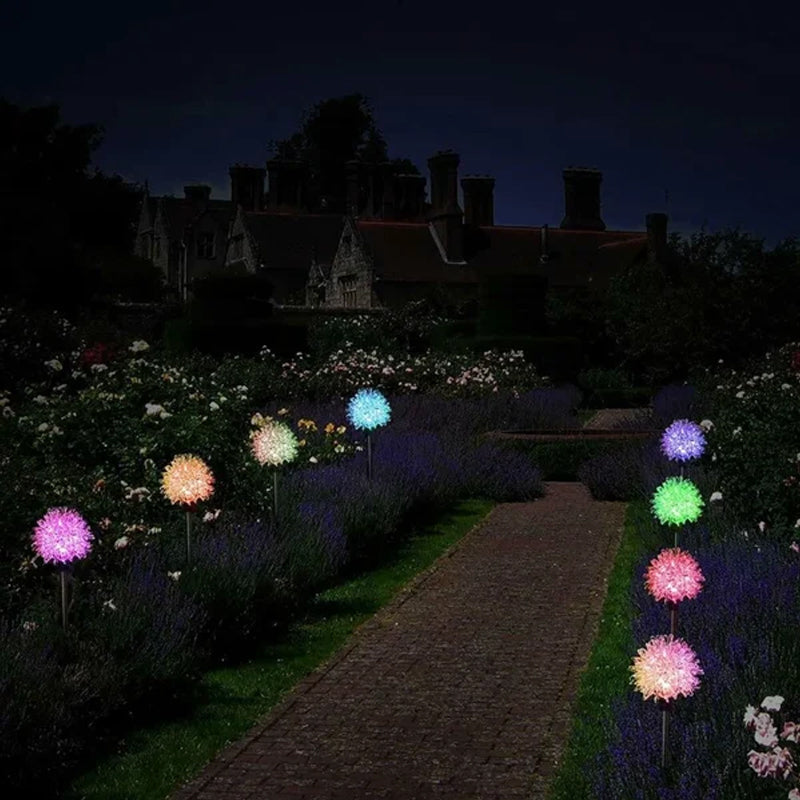 Carvallo - Vattentät solcellsträdgårdslampa i maskrosdesign Carvallo