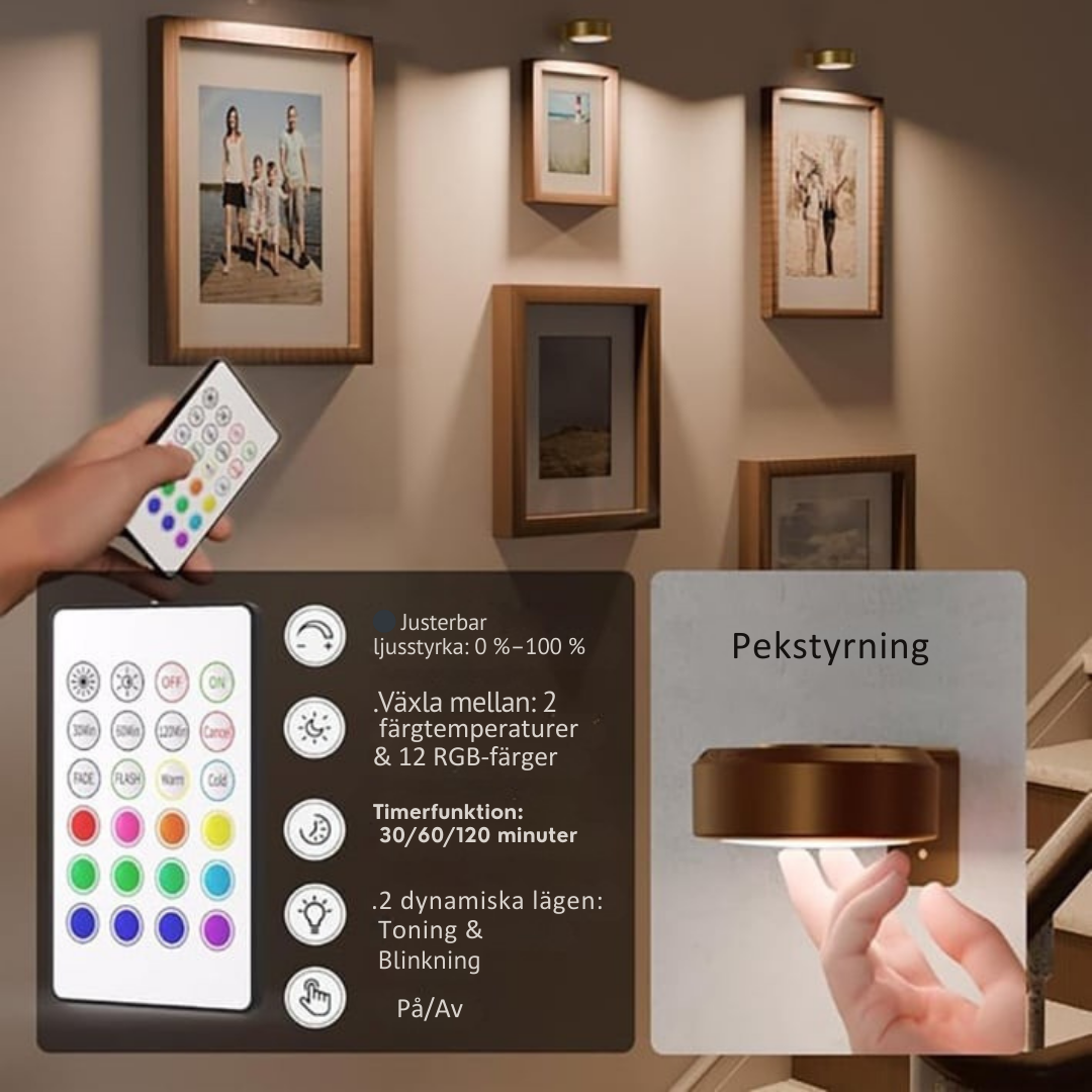 MagnaGlow – Ritljuspanel med 13 effekter Carvallo