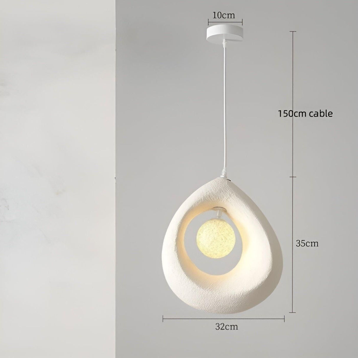 Pendellampa i Wabi-Sabi stil – Minimalistisk hängande lampa för vardagsrum och matplats Carvallo