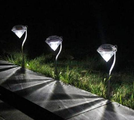 Solarlampa i diamantform - LED-lampor för utomhusbruk för dekoration och belysning Carvallo