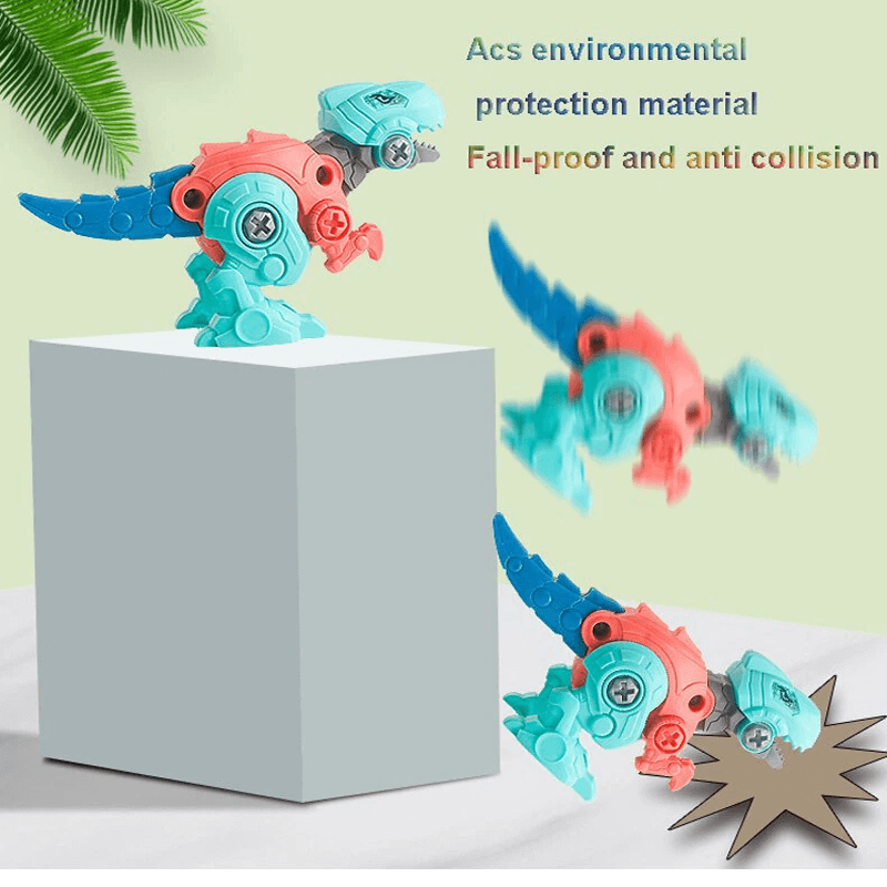 Dinosaurägg Byggsats - Överraskningsägg med Byggklossar, Skruva Isär och Montera Dina Egna Dinosaurier, DIY Blindbox Leksak för Barn-Byggsats-BB-Hemnix