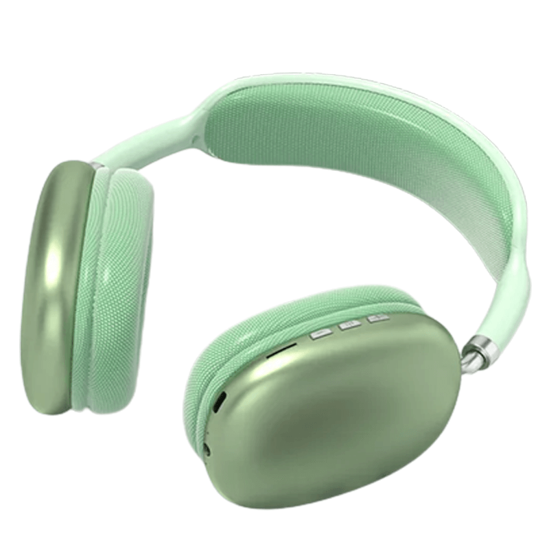 P9 Trådlösa Bluetooth-Hörlurar Bullerisolering HiFi Ljud med Extrem Bas-headphone-BB-Stil 2-Grön-Hemnix