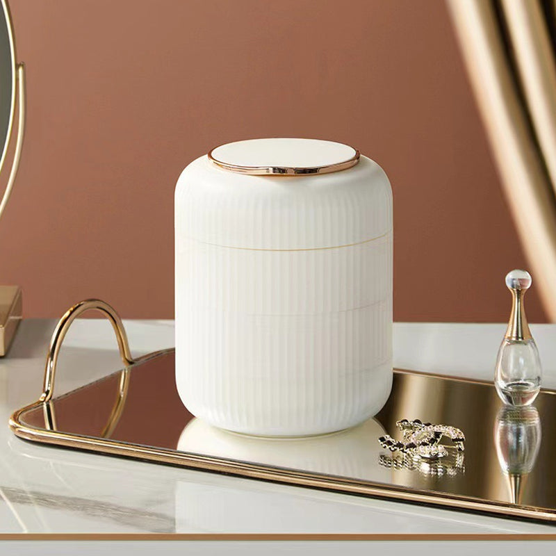 Carvallo – Stapelbar smyckeshållare med flera lager med kompakt spegel och elegant design Carvallo