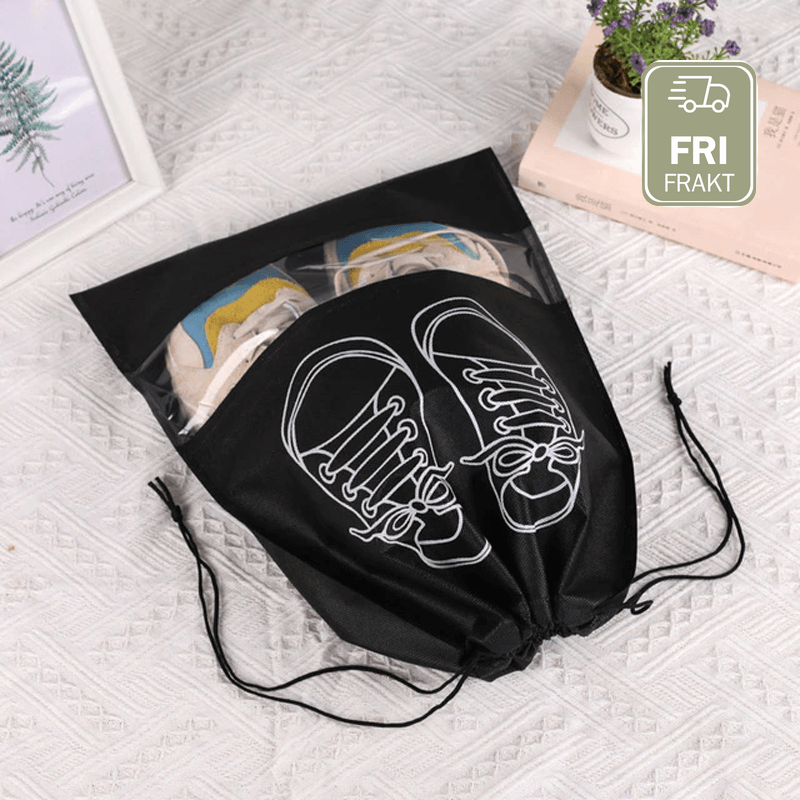 Hängande Garderobsorganisatör för Handväskor och Skor-Organisering Hemmet-BB-Skosäck-Svart-Hemnix