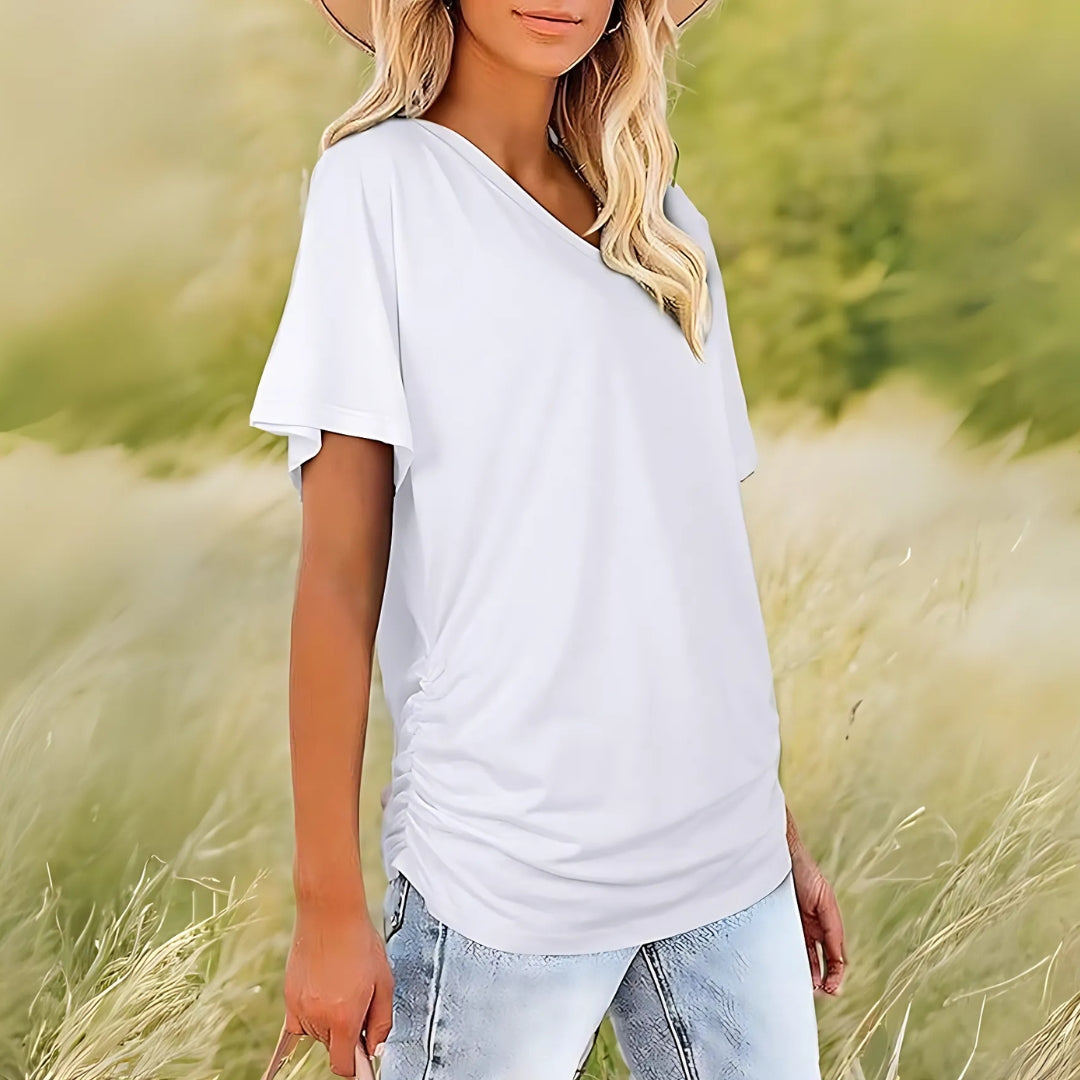 Nora™ V-ringad T-shirt-Hemnix-Hemnix