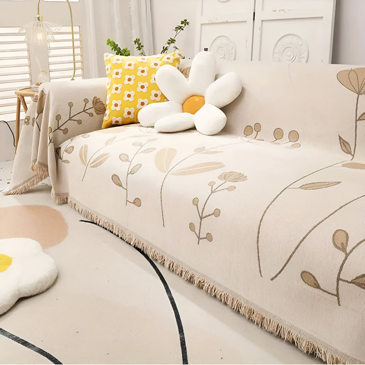 Modern Bloom Vändbar Sofatak täcke Carvallo