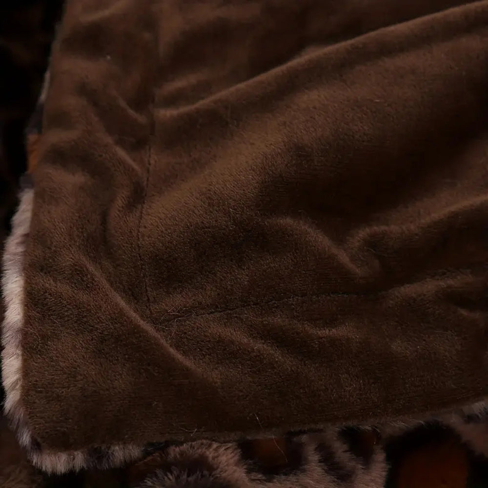 Vild Elegans Leopardmönstrad Filt Carvallo