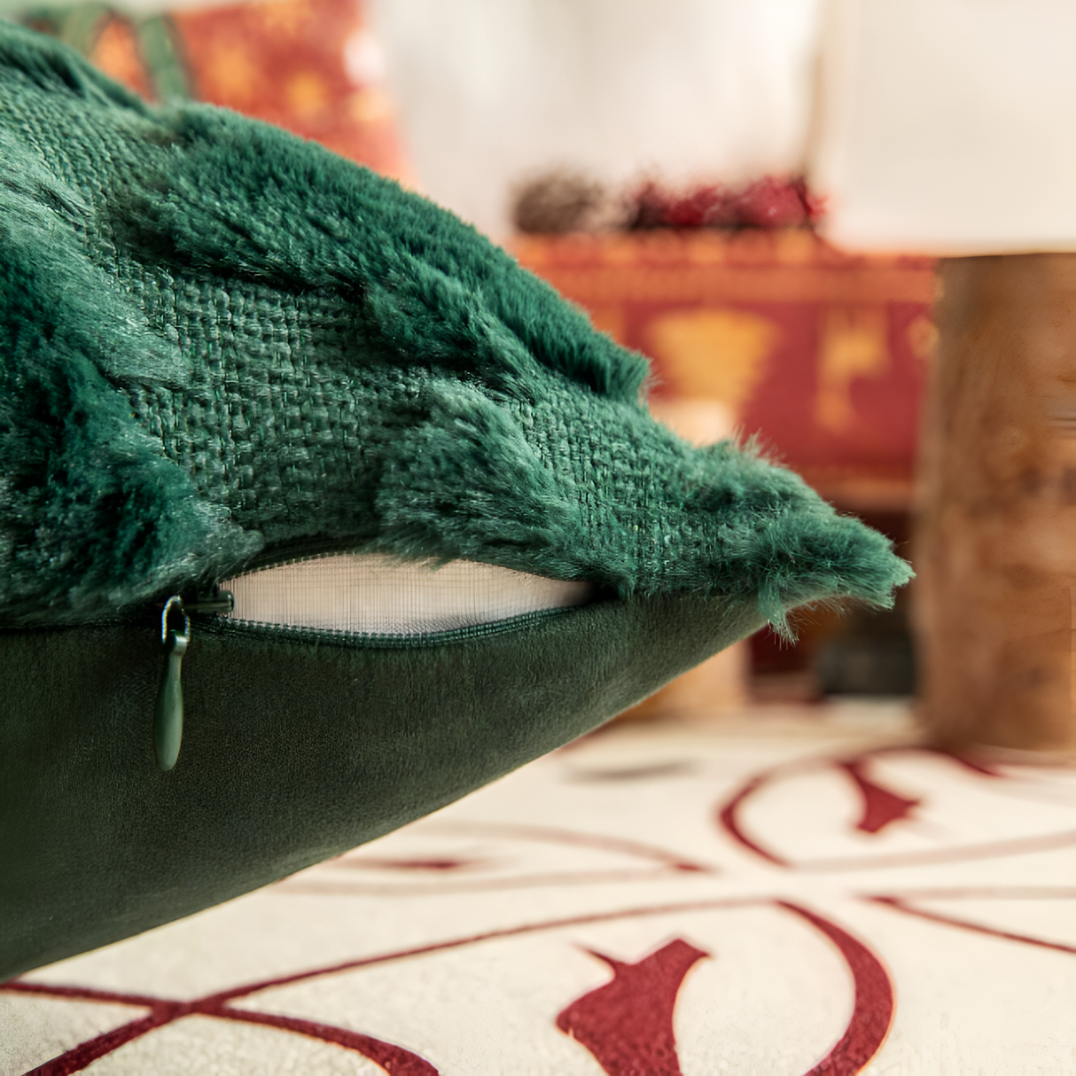 Plush julgran fluffiga kuddöverdrag Carvallo