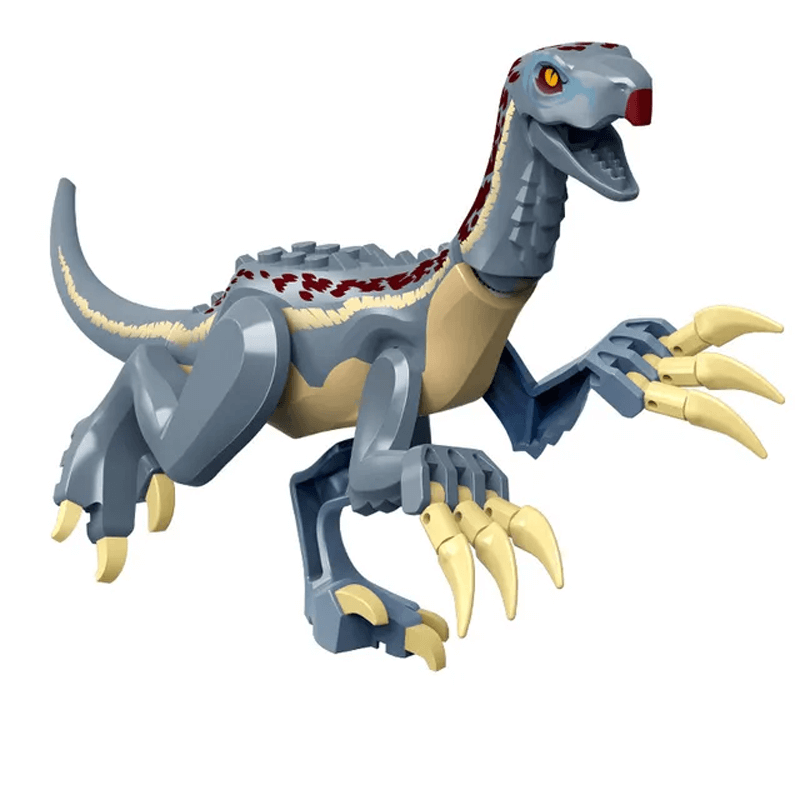 Dinosaurie Byggklossar för Barn – T-Rex Figur | Pedagogisk & Rolig Leksak i ABS-Plast för Kreativ Lek & Finmotorik-Byggsats-BB-Therizinosaur-Hemnix