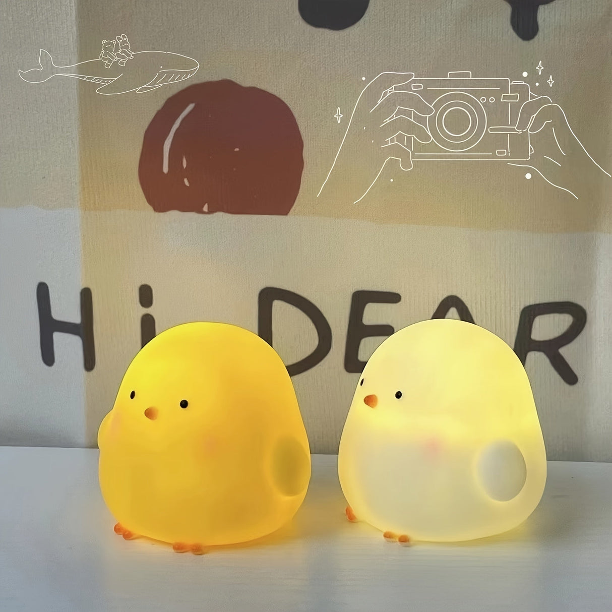 LumiKuiken - Charmig LED Bordslampa med Ögonvänligt Ljus Carvallo