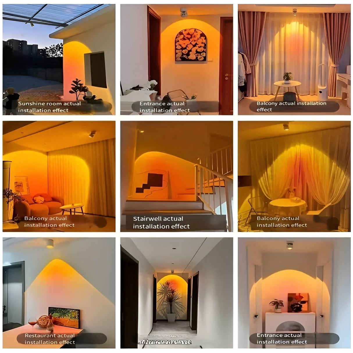 SunsetGleam Light - Modern Sunset LED Vägglampa Carvallo