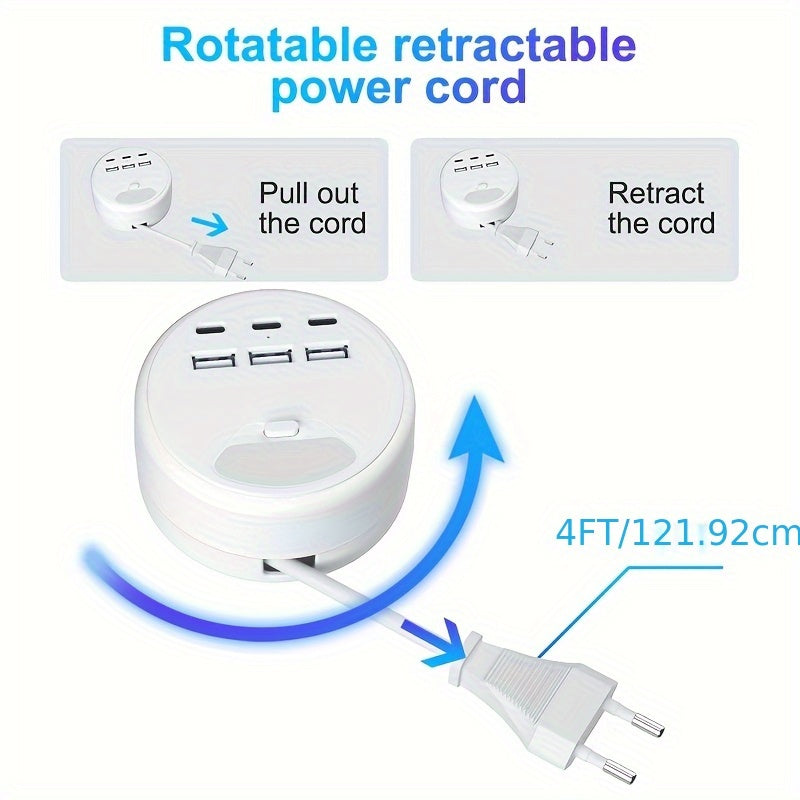 Smart överspänningsgrenuttag med USB-portar – 1,2 m förlängning med flera uttag MILA Sverige