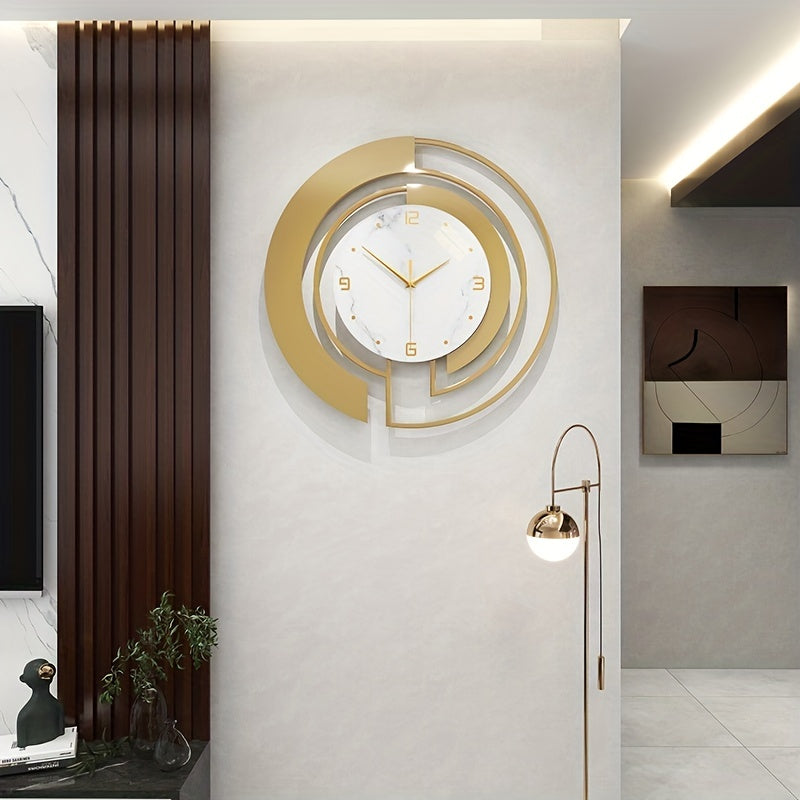 LuxuryTime - Modern Metallväggklocka, 18 tum Carvallo