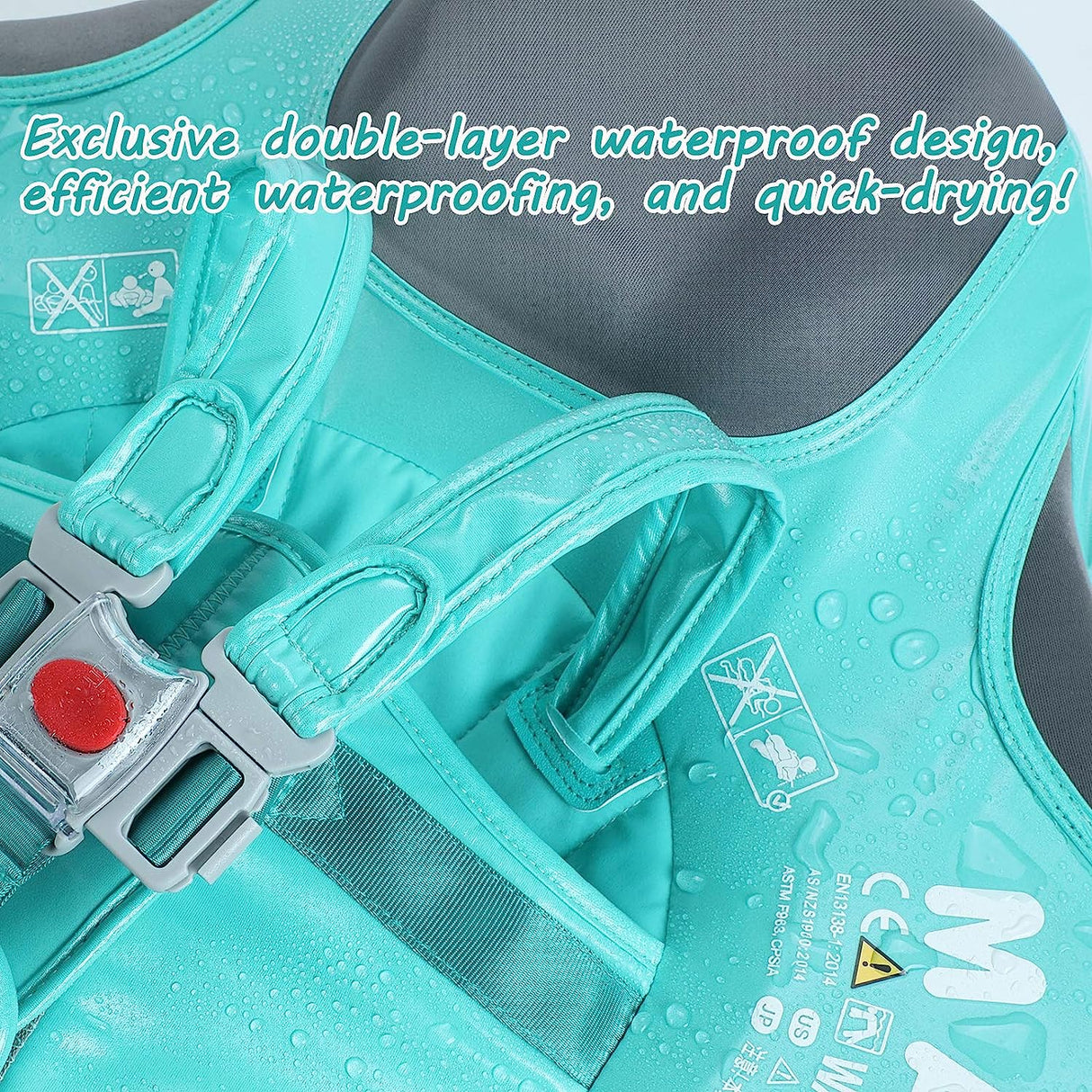 Barns Simhjälpmedel Justerbar Polyester 360° Skydd för 3-24 Månader Hemnix