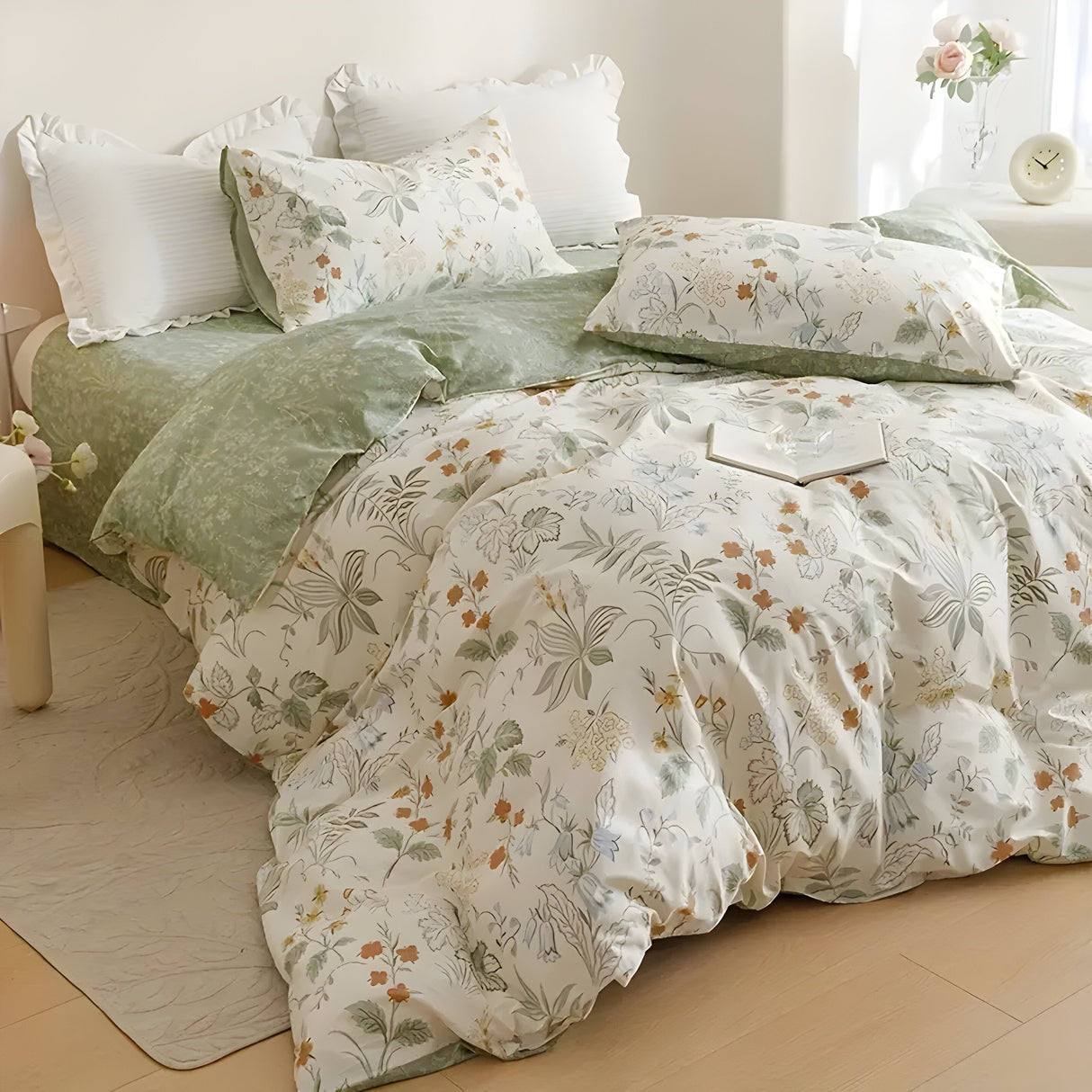 Blommigt sängkläder-set – 3-delat, Mjukt och Av hög kvalitet | Perfekt för alla årstider Carvallo