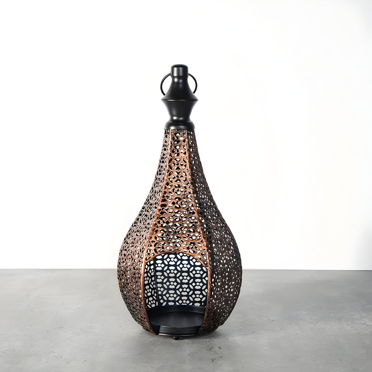 MoroccanGlow Ljuslykta - Vintage Metall Ljusställningslykta Carvallo