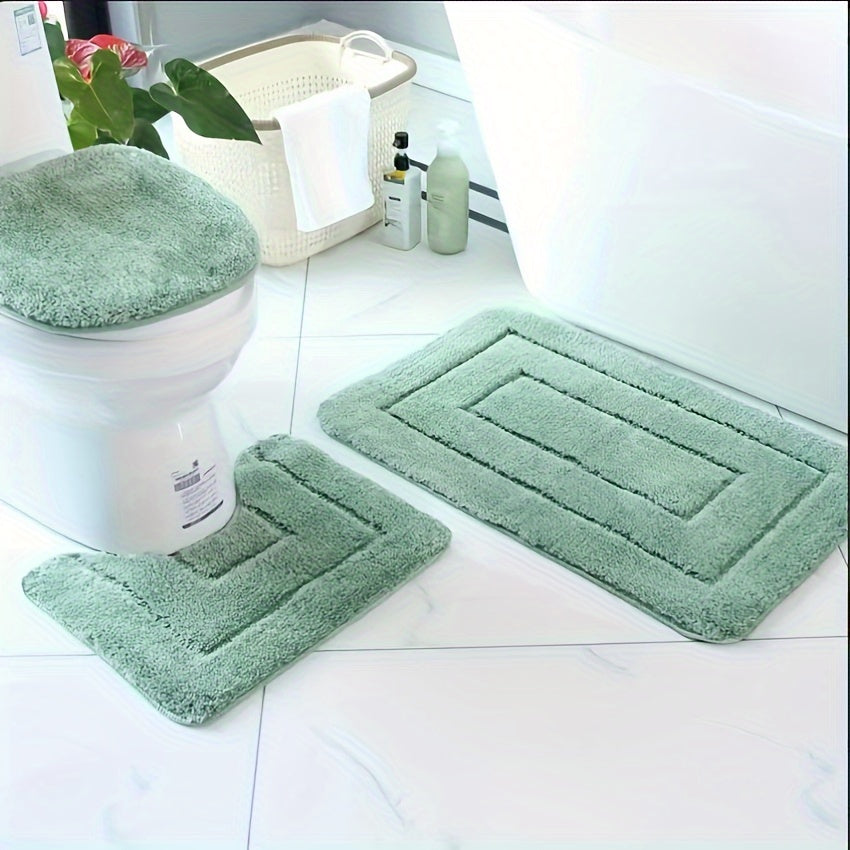 3-delad ultrafin fiber badrumsmattor set – snabbtorkande och absorberande Carvallo