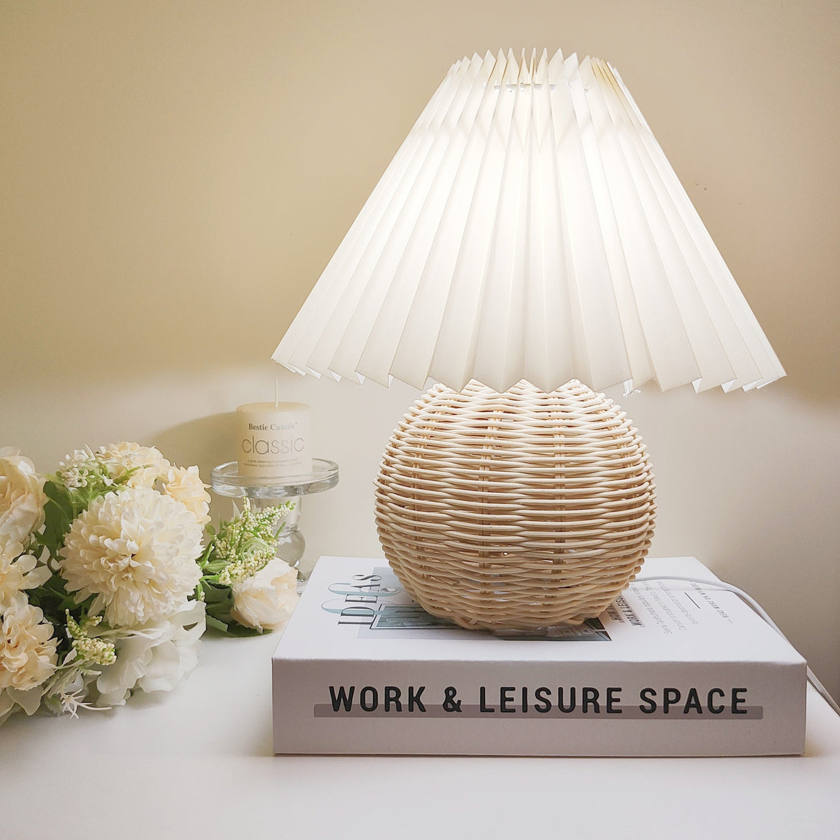 Bambu Vävd Bordslampa - Mysig och Finslipad Design Carvallo