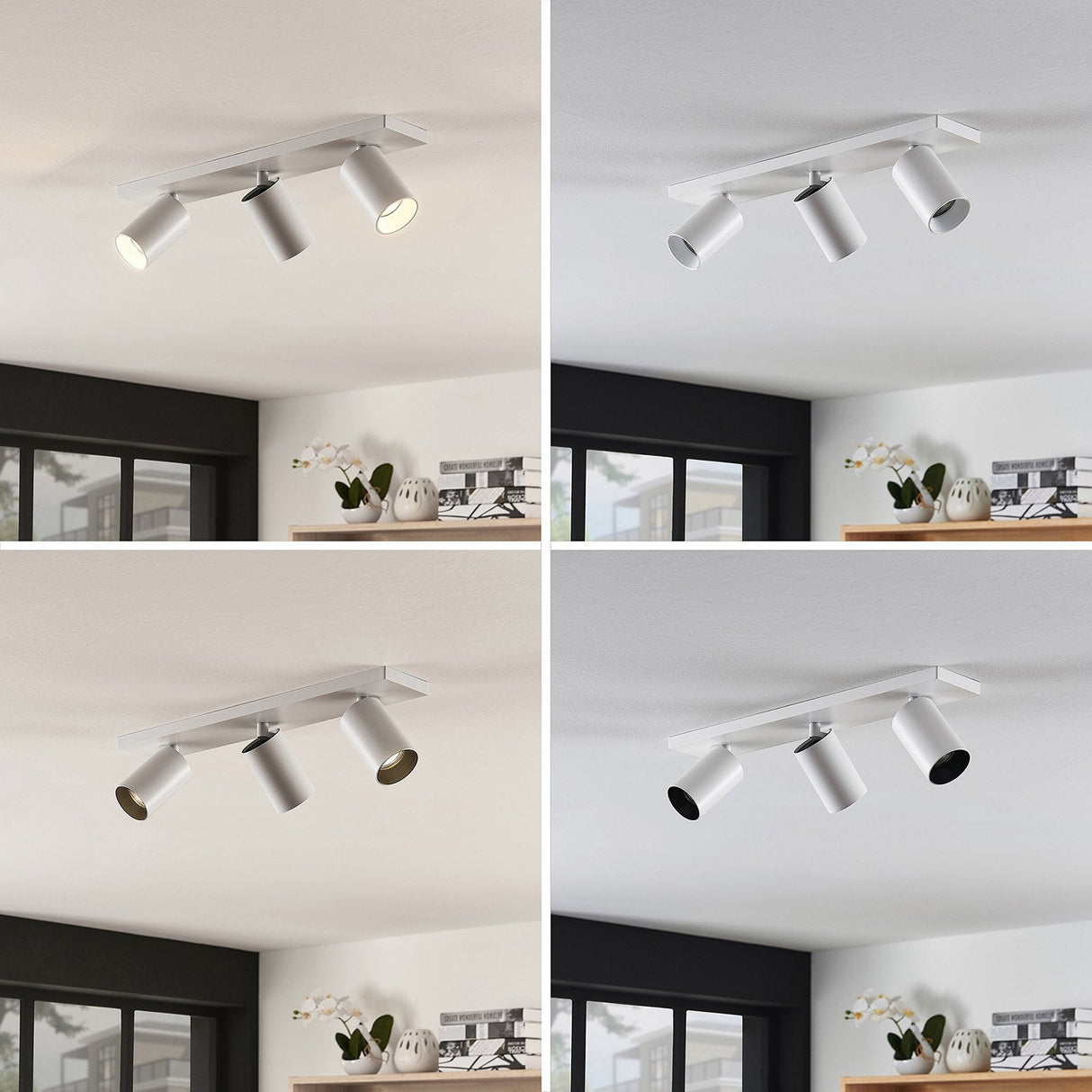 Takspotlights Vita Aluminium Justerbar Lampa Carvallo