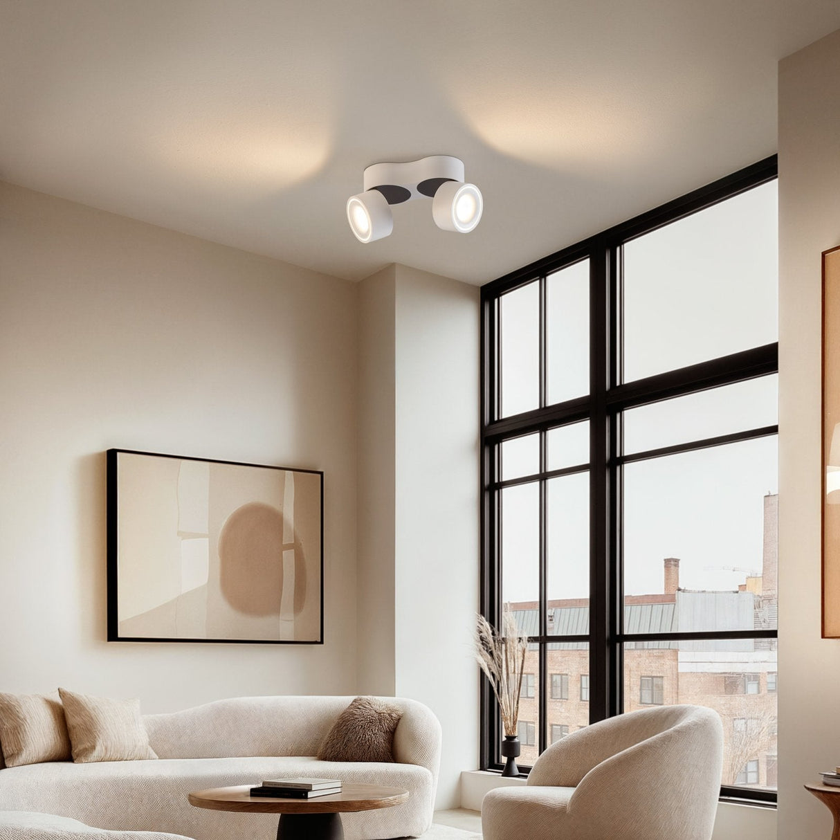 Taklampa med dubbla justerbara spotlights Carvallo