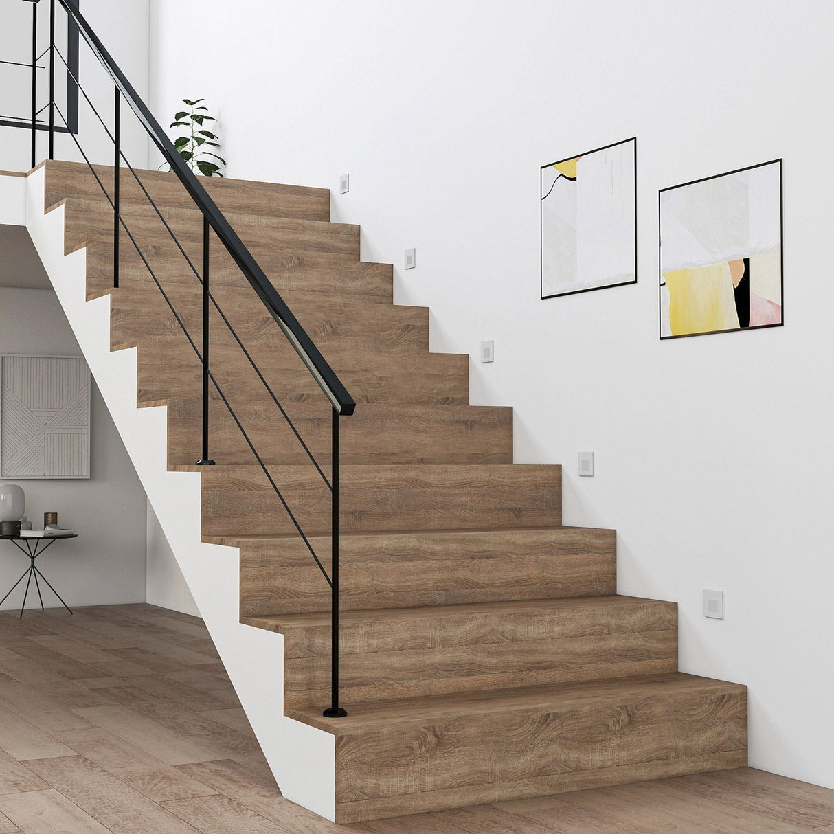 Vägglampa Modern Vit Aluminium LED Panel Carvallo