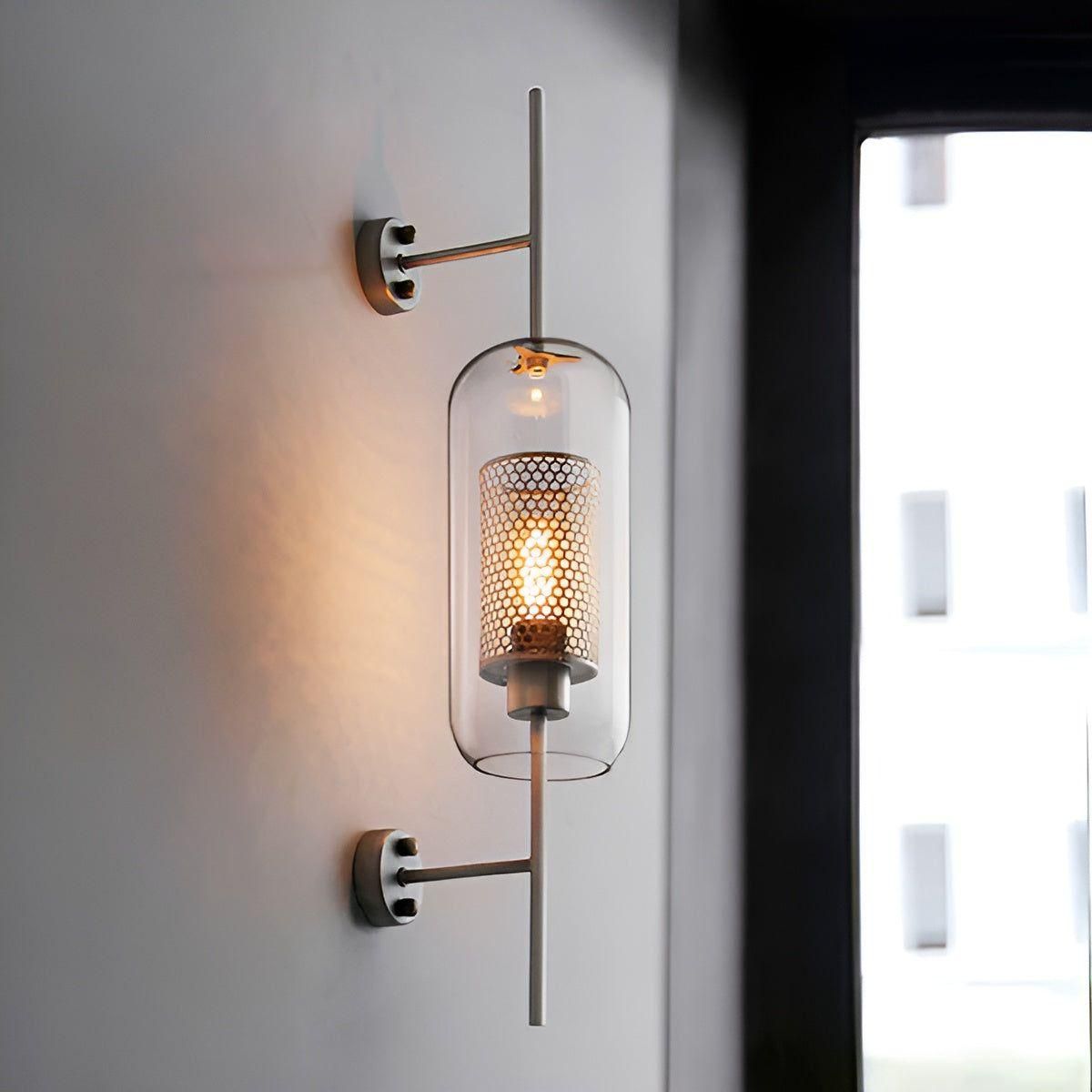 SleekGlass Lampa - Nordisk Elegant Glass Vägglampa för Modern Inredningsdesign Carvallo