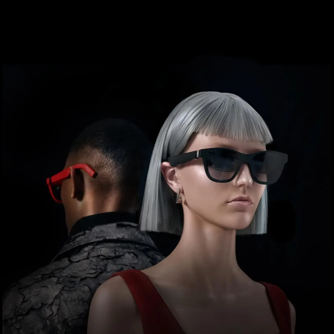 OptiView - Bärbara smarta AR-glasögon med 330 Tums Skärm 1080P HD 120Hz Lättvikt för Lång Användning-Solglasögon-BB-Hemnix