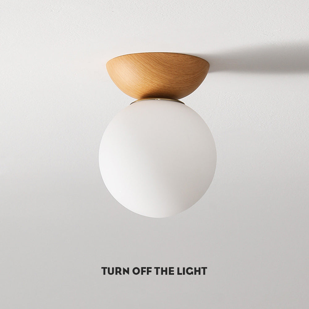 Taklampa med glas skärm för hallen Carvallo