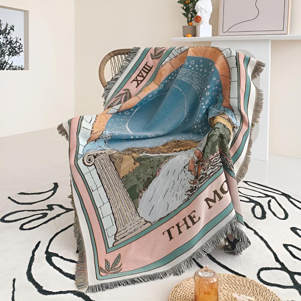 Moon Tarot Tapestry Blanket Carvallo