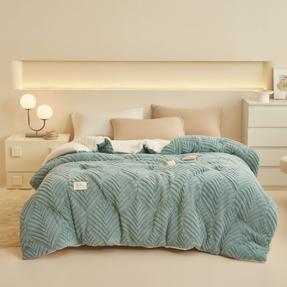 Maple Leaf Mönster Deluxe Filt Carvallo