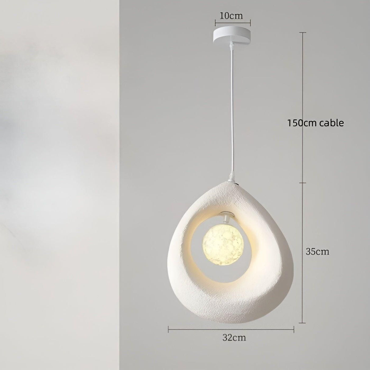 Pendellampa i Wabi-Sabi stil – Minimalistisk hängande lampa för vardagsrum och matplats Carvallo