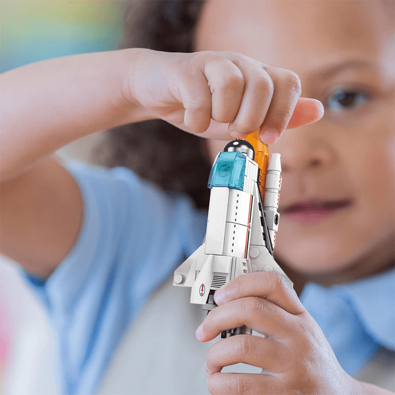 AstroPlay - Byggsats för Rymdraketer med Astronautfigur och Startrampsblock för Barn-Byggsats-BB-Hemnix