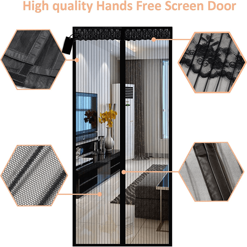Magnetisk Myggnät för Dörr med Automatisk Stängning | Insektsnät med Magnetlås – Myggskydd för Altan, Balkong & Entré (Flera Storlekar)-Kök-BB-Hemnix