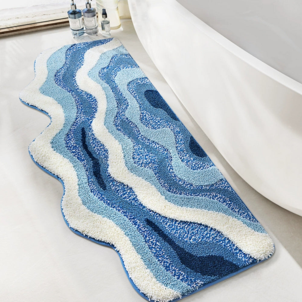 Seaside Ocean Waves Antiskid Bathroom Mat Carvallo