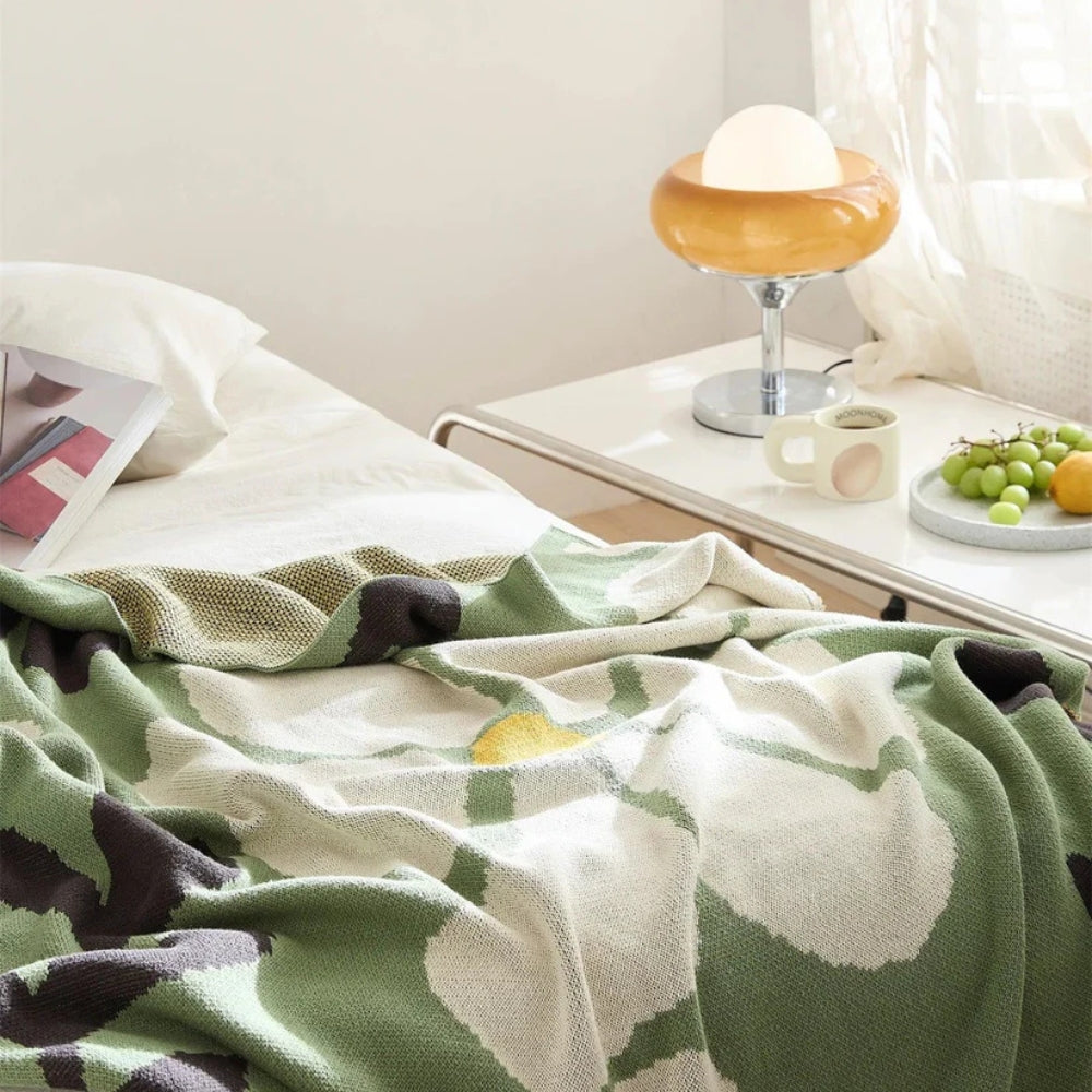 Skandinavisk Fet Blommönster Filt Carvallo