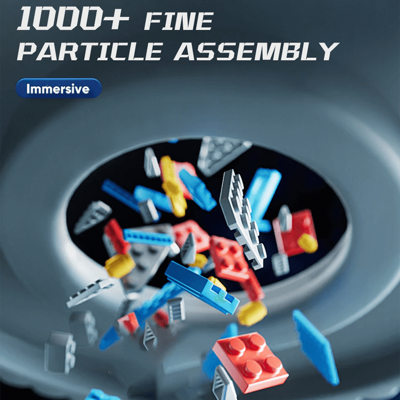 Raketbyggklossar - Kreativa Byggleksaker för Barn, Rymdraket Byggset och DIY Konstruktionsklossar-Byggsats-BB-Hemnix