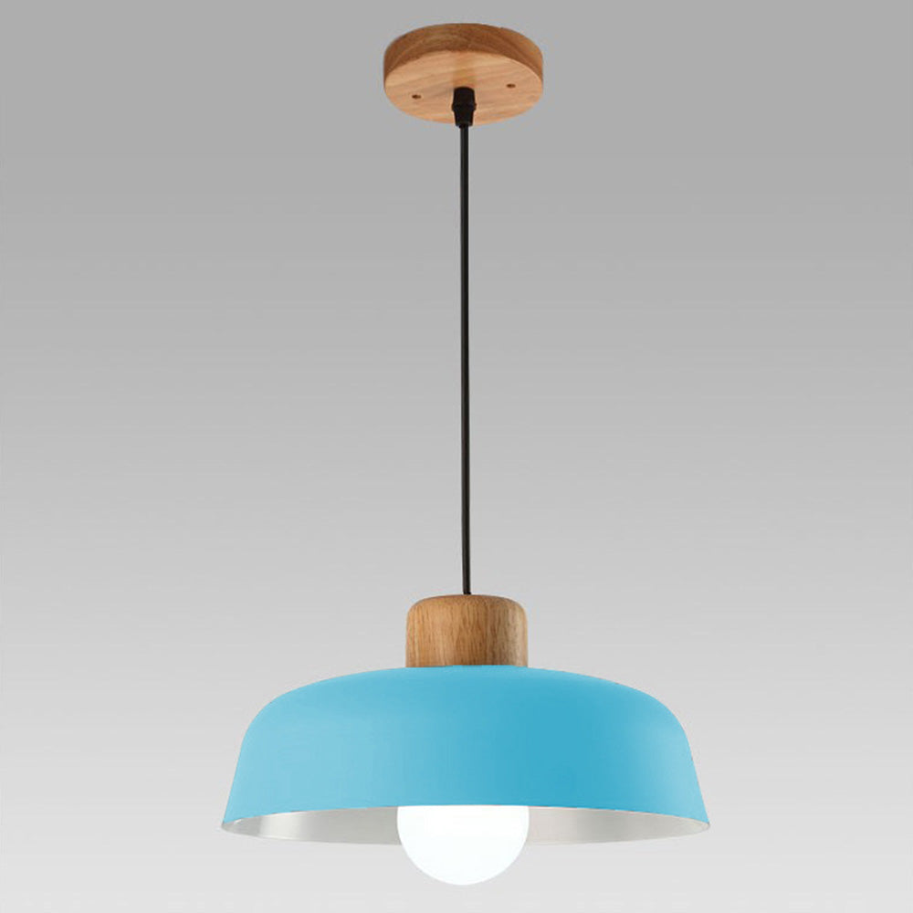 Nordic Creative Pendant Light | Naturligt Trä & Aluminium | Modern Hemljus | 11.81 x 5.51 in | Brick by Brick Carvallo