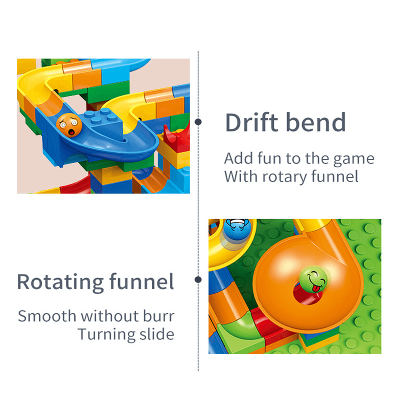 Marble Run Byggklossar – Kreativ Labyrint med Rutschkana och Kulbana för Barn – Pedagogisk Lek för Problemlösning och Fantasi-Byggsats Kulbana-BB-Hemnix