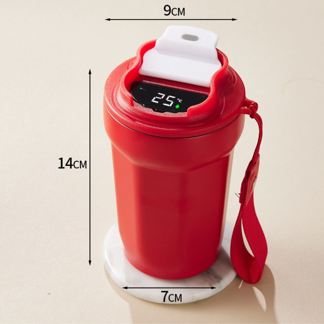 Rostfritt stål kaffekopp med LED temperaturvisning 450 ML Carvallo