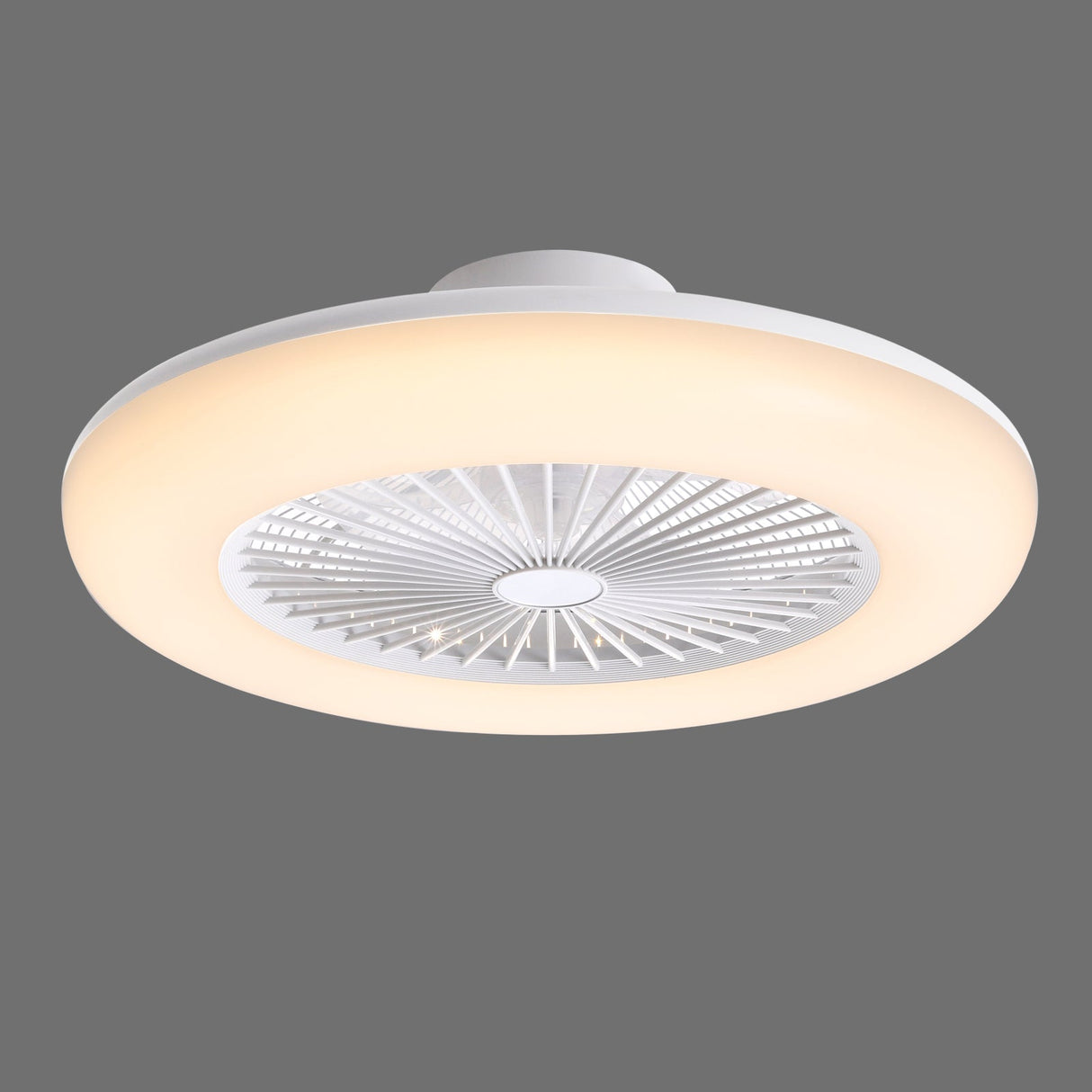 Kompakt 55 cm Takfläkt med 3 LED-ljusslägen och fjärrkontroll Carvallo