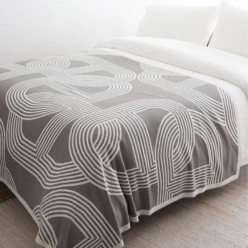 Snuggle Maze Stickad Filt Carvallo