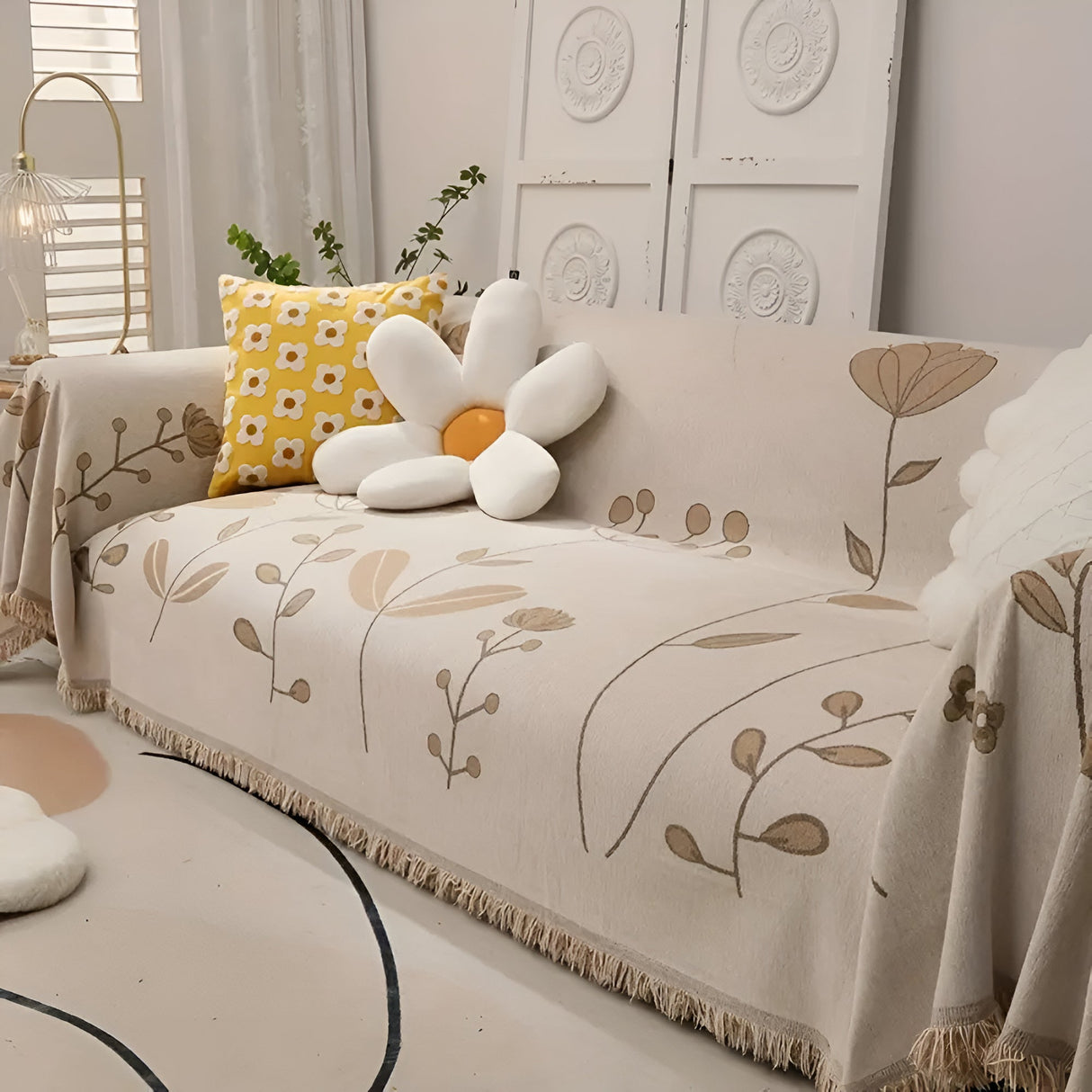 Modern Bloom Vändbar Sofatak täcke Carvallo