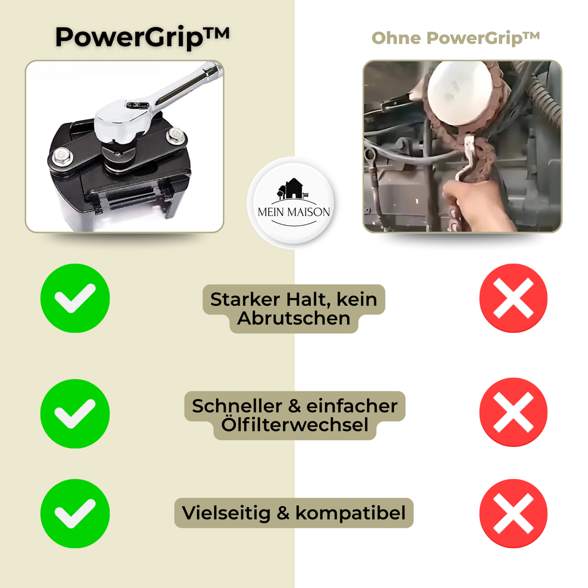 PowerGrip™ – Den justerbara oljefiltertången med maximalt grepp Carvallo