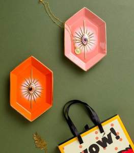 LuxeAura – Elegant ögonskål i keramik med gulddetaljer MILA Sverige