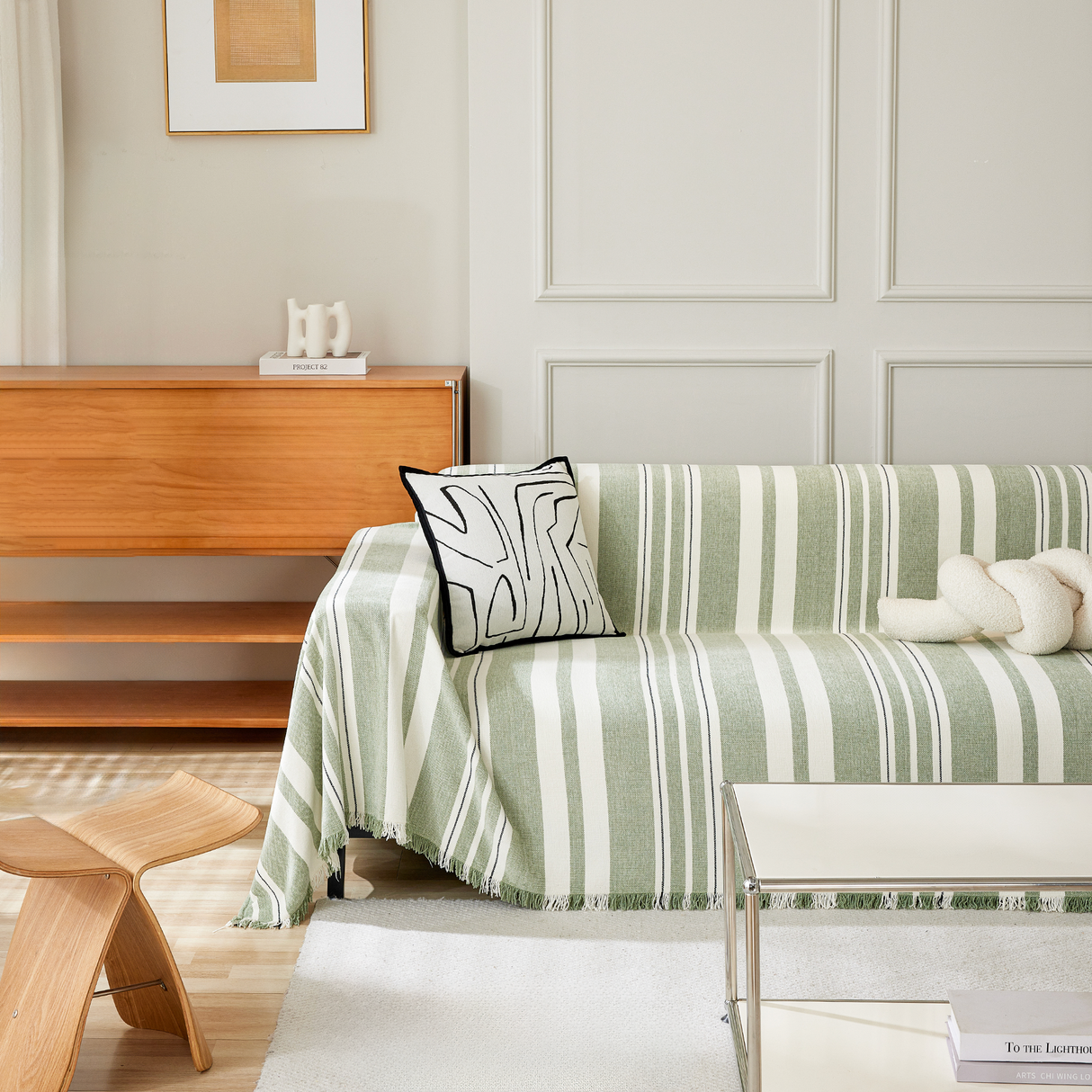 Klassiska Randmönster Sofföverdrag - Modernt, Stilsäkert & Hållbart Soffskydd Carvallo