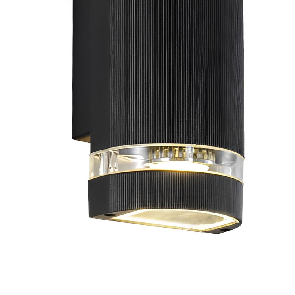 Svart Vattentät LED Upp- och Nedljus Vägglampa Carvallo