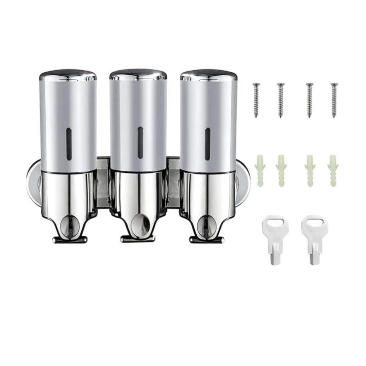 Carvallo Set LuxoPure | rostfritt stål design | 3-set väggmontering | modern & platsbesparande Carvallo